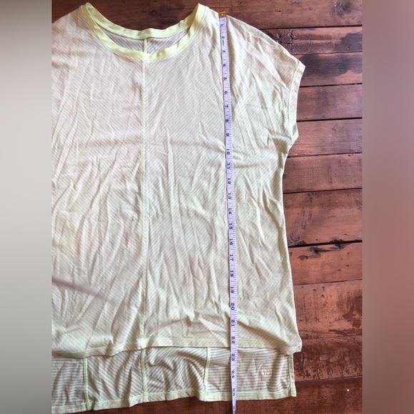 Yellow striped sheer lululemon tee - Picture 6 of 7